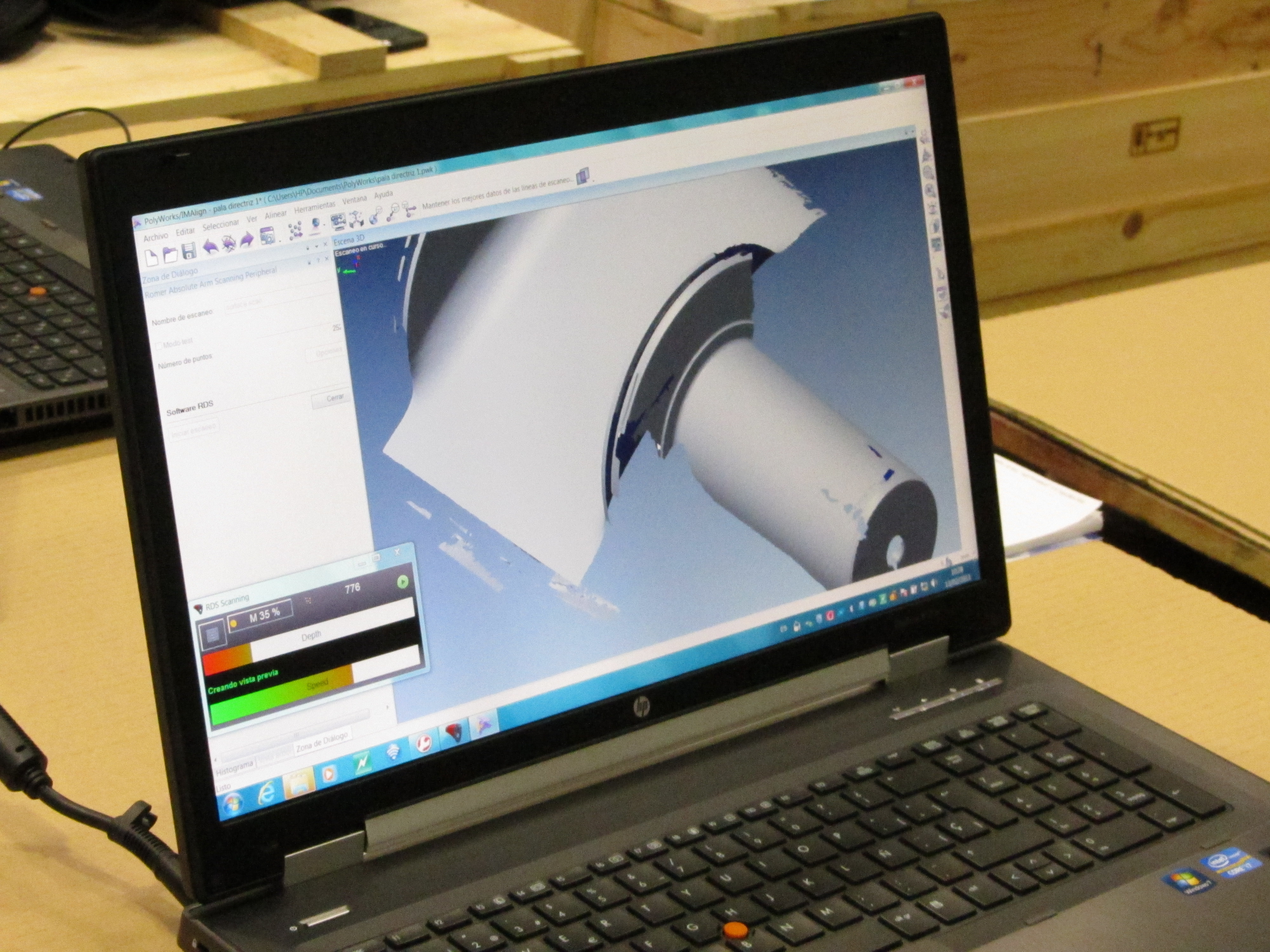 Digitalizando Álabe directriz