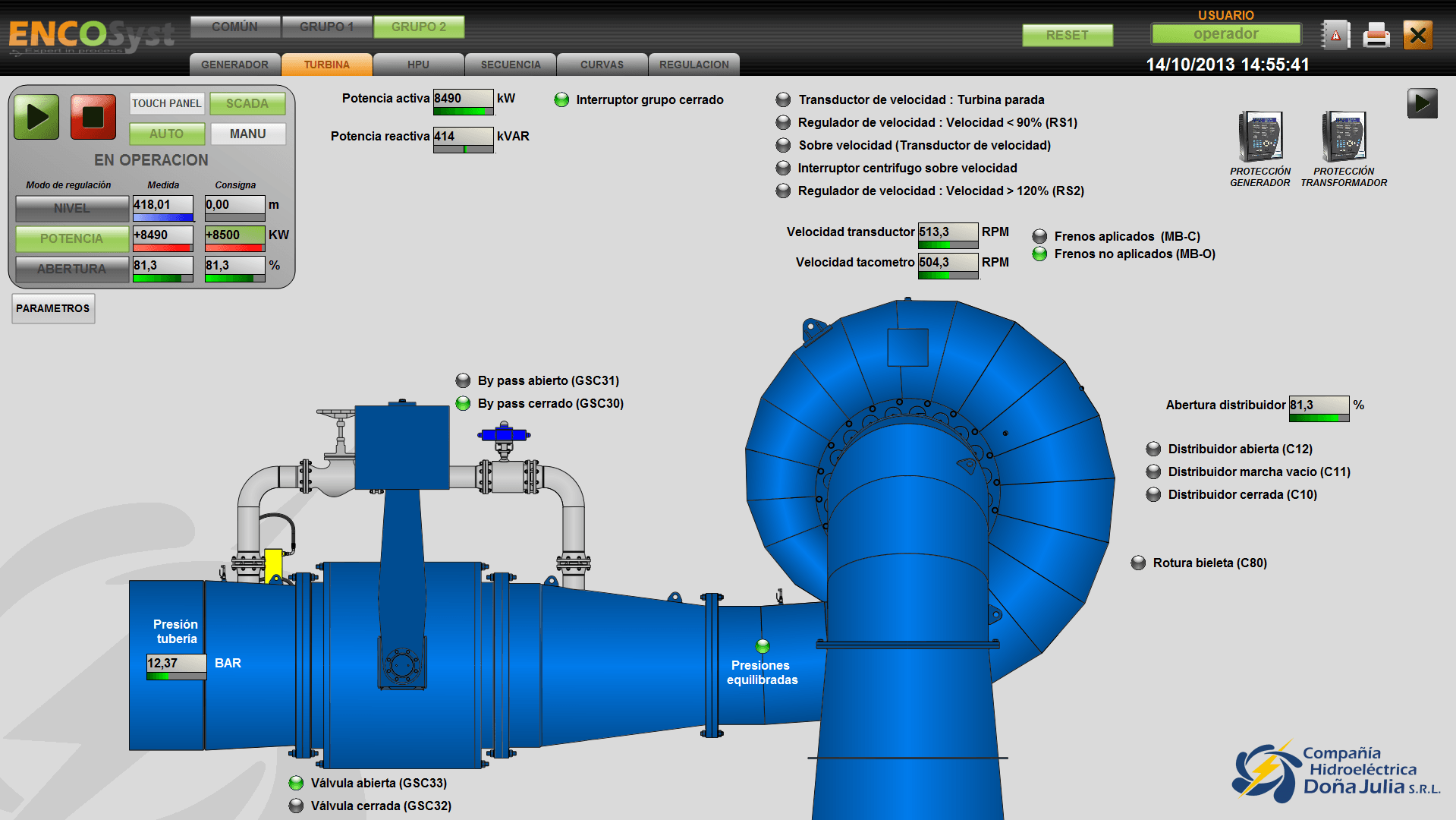 SCADA - turbina 2